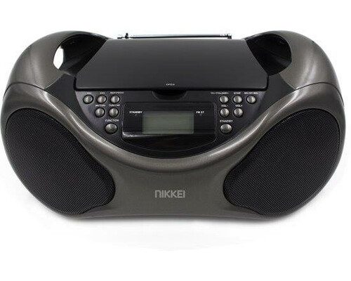 Nikkei NPRC61AT przenośne radio MP3 odtwarzacz CD z portem USB i aux widok z przodu