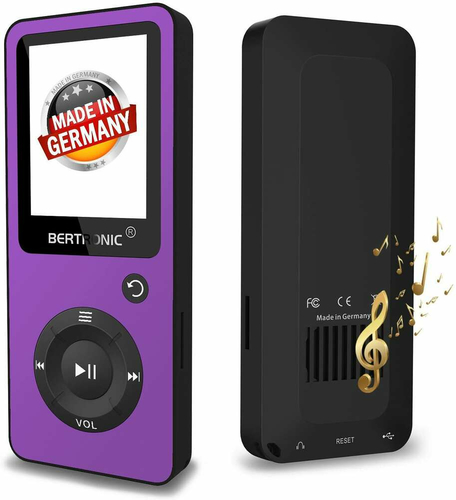 Odtwarzacz MP3 BERTRONIC Royal BC02 8GB Bluetooth 100h fioletowy widok z przodu