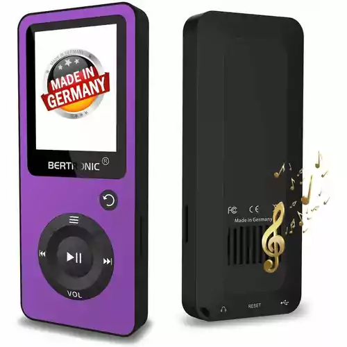 Odtwarzacz MP3 BERTRONIC Royal BC02 8GB Bluetooth 100h fioletowy widok z przodu