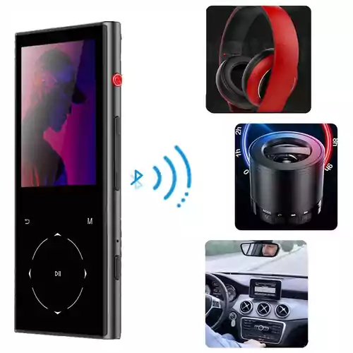 Odtwarzacz MP3 Walkercam MP-7 8GB Bluetooth 4.1 przycisk dotykowy głośniki dyktafon widok zastosowania