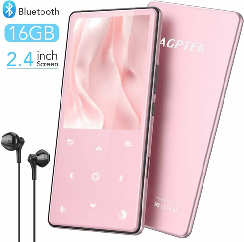 Odtwarzacz multimedialny MP3 2,4" ekran AGPTEK 16GB widok z przodu