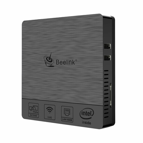 Odtwarzacz multimedialny tuner Mini PC Beelink BT3 PRO 4GB 64GB Win10 widok z przodu