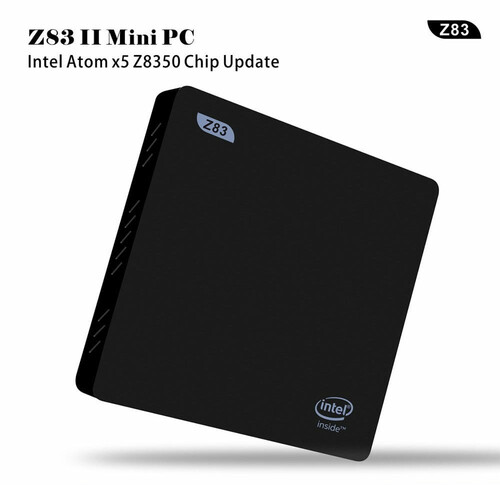 Odtwarzacz multimedialny tuner mini PC Z83II Win10 2GB 32GB widok z przodu