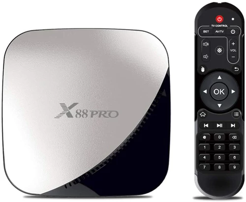 Odtwarzacz multimedialny tuner TV Box X88 Pro 4/32GB Netflix widok z przodu
