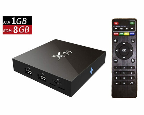Odtwarzacz multimedialny tuner TV box ZhongOu X96 mini 1GB 8GB Android 7.1.2 widok zestawu