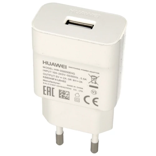 Oryginalna ładowarka Huawei HW-059200EHQ Fast Charge 2A widok z przodu