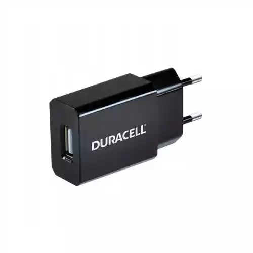 Oryginalna ładowarka sieciowa 5V 1.0A  Duracell DRACUSB1-UE widok z przodu