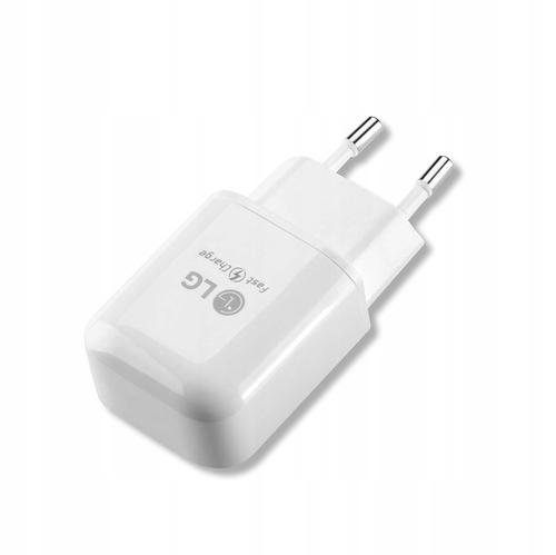 Oryginalna ładowarka sieciowa LG Fast Charge 1.8A widok z przodu
