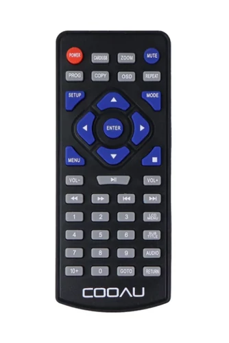 Oryginalny pilot do przenośnego odtwarzacza DVD COOAU CU-901/101 widok z przodu