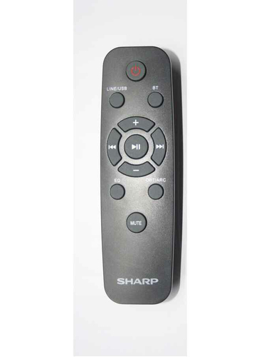 Oryginalny pilot do soundbara SHARP HT-SB106 v.1 SOUNDBAR widok z przodu.