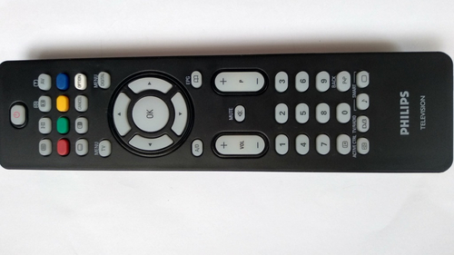 Oryginalny pilot do TV Philips RC2034301-IR1201 widok z przodu.