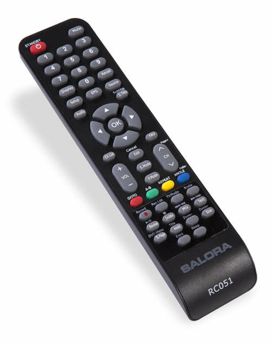 Oryginalny pilot do TV Salora RC051 widok z przodu