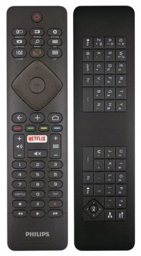 Oryginalny pilot uniwersalny do TV Philips RC-APG60-420 widok z obu stron
