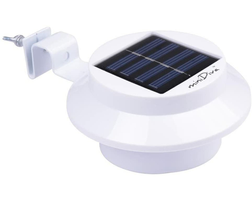 Oświetlenie ogrodzeniowe Minidiva Solar Zaun BLE0127-1-IY 3 LED  widok z przodu                                                                                                                                               