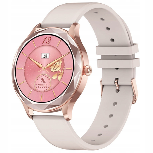 Pacific 27-4 – damski smartwatch z pulsometrem, różowy