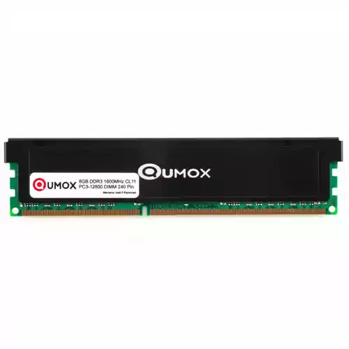 Pamięć ram Qumox 8GB DDR3 1600MHz PC3-12800 240 pin DIMM widok z przodu