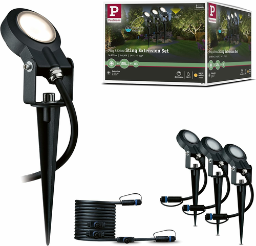 Paulmann Plug & Shine Sting – kolec ogrodowy LED, antracyt