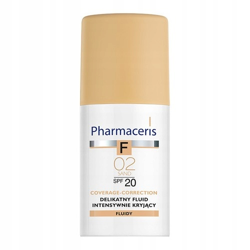 Pharmaceris F Sand 02 SPF 20 – dermokosmetyczny fluid intensywnie kryjący, 30 ml