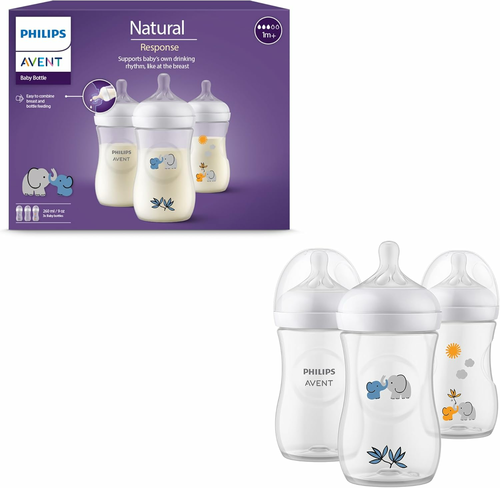 Philips Avent Natural Response SCY903/63 – 3 butelki 260 ml, smoczek T3