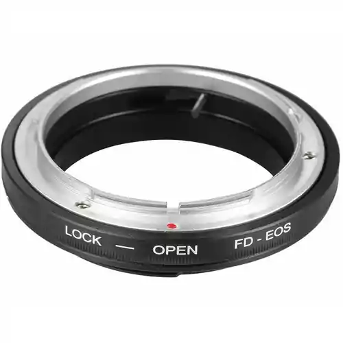 Pierścień mocujący obiektywu Andoer FD-EOS Canon widok z przodu