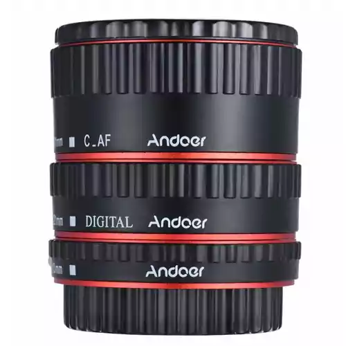 Pierścienie pośrednie adapter do Canon EOS EF EF-S 60D 7D 5D II 550D AF RED widok z przodu