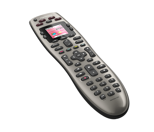 Pilot uniwersalny do telewizora Logitech Harmony 650 widok z przodu.