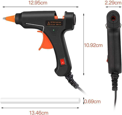 Pistolet do klejenia na gorąco klej na gorąco Crenova 20W widok z przodu.