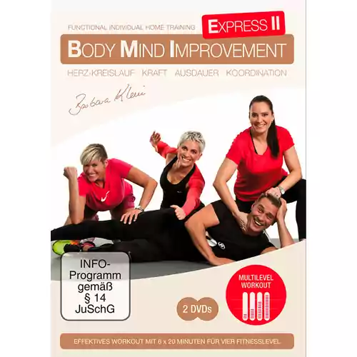 Płyta DVD film Body Mind Improvement Express DE widok z przodu.