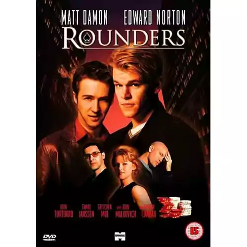 Płyta DVD film Hazardziści Rounders 1998 DE widok z przodu.