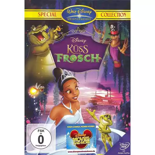 Płyta DVD film Księżniczka i żaba Küss den Frosch 2002 DE widok z przodu.