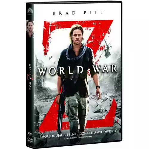 Płyta DVD film World War Z Brad Pitt DE widok z przodu.