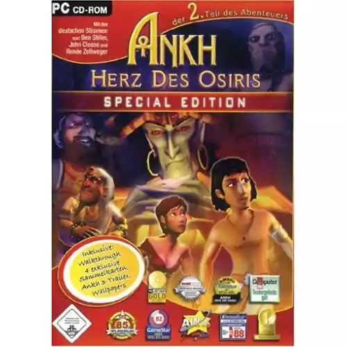 Płyta kompakotwa gra ANKH 2 Herz des Osiris Special Edition PC CD-ROM widok z przodu.