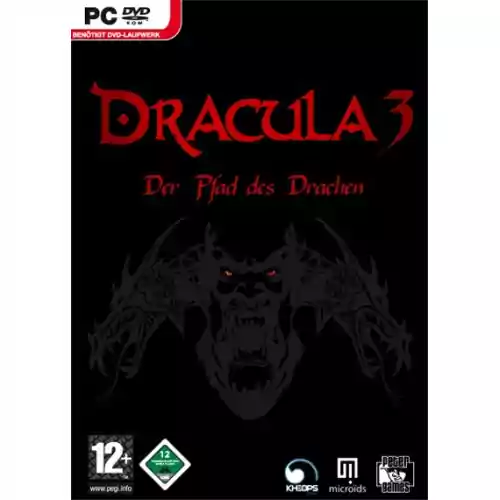 Płyta kompakotwa gra Dracula 3 The Path of the Dragon PC CD-ROM widok z przodu.