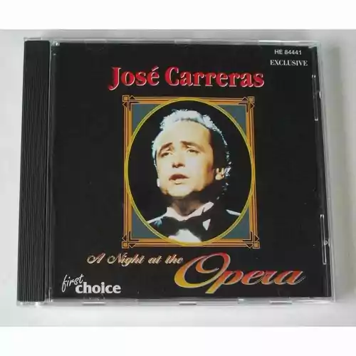 Płyta kompaktowa A night at the opera de José Carreras CD widok z przodu.