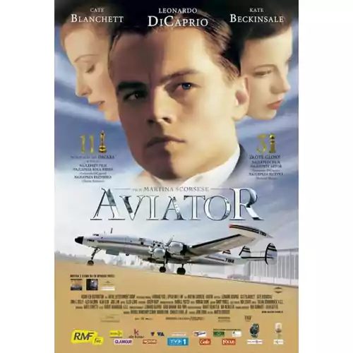 Płyta kompaktowa Aviator Leonardo DiCaprio DVD widok z przodu.