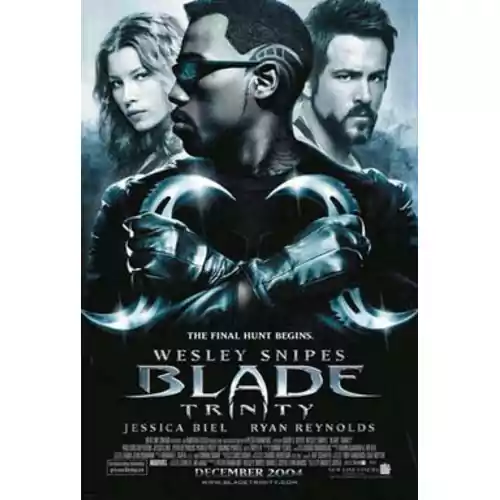 Płyta kompaktowa Blade: Mroczna trójca 2004 DVD widok z przodu.
