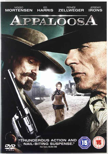 Płyta kompaktowa film Appaloosa DVD widok z przodu.