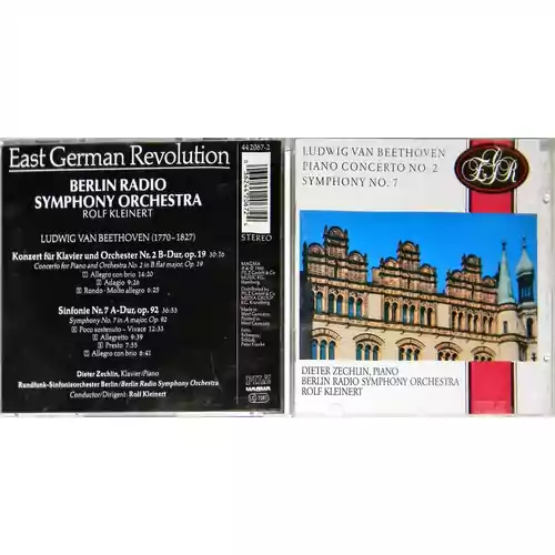 Płyta kompaktowa L. V. Beethoven - Piano Concerto No 2 Symphony No7 CD widok z przodu.