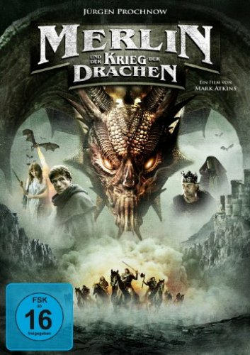 Płyta kompaktowa Merlin i wojna smoków DVD DE widok z przodu.