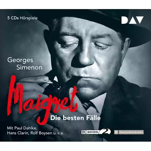 Płyta kompaktowa muzyka Maigret Die besten Fälle Georges Simenon CD widok z przodu.