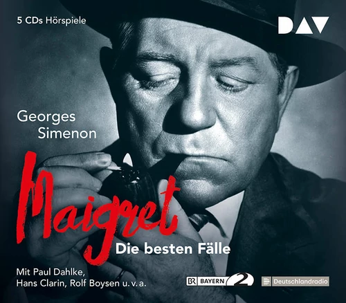 Płyta kompaktowa muzyka Maigret Die besten Fälle Georges Simenon CD widok z przodu.