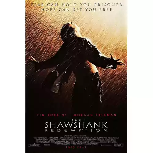 Płyta kompaktowa The Shawshank Redemption DVD widok z przodu.