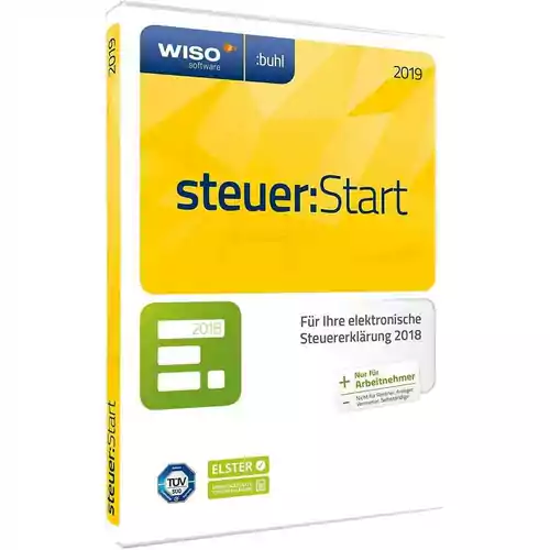 Płyta kompaktowa WISO steuer:Start 2019 (für Steuerjahr 2018) DVD widok z przodu.