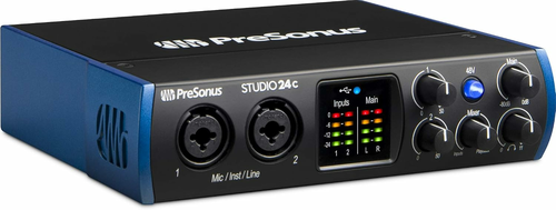 PreSonus Studio 24c – interfejs audio USB-C 2-in/2-out, czarny