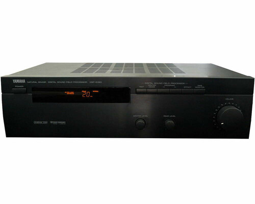Procesor kina domowego wzmacniacz stereo Yamaha DSP-E390 widok z przodu
