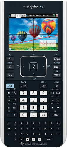 Profesjonalny kalkulator graficzny TI-Nspire CX kieszonkowy biały widok z przodu