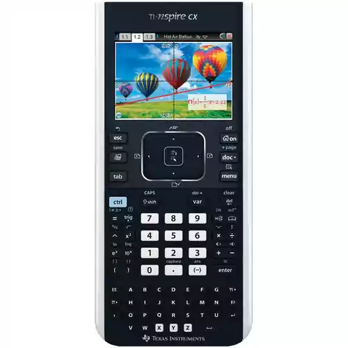 Profesjonalny kalkulator graficzny TI-Nspire CX kieszonkowy biały widok z przodu