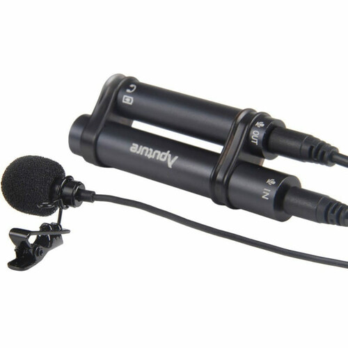 Profesjonalny mikrofon krawatowy lavalier do kamer APUTURE A.LAV widok z przodu