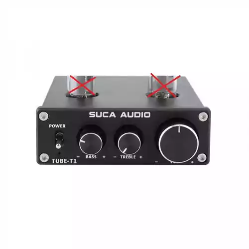 Przedwzmacniacz SUCA Audio Tube-T1 6K4 czarny widok z przodu