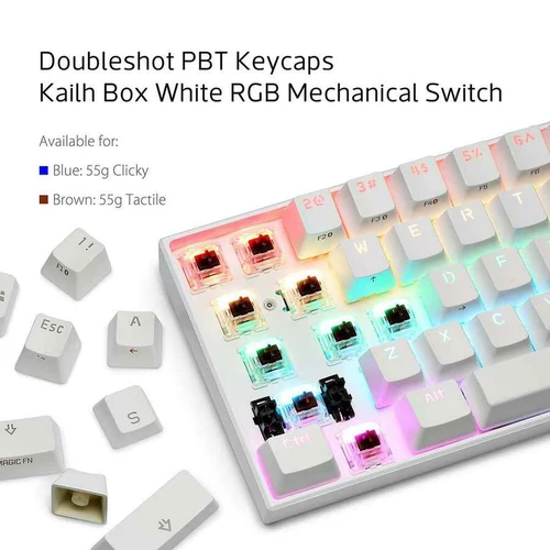 Przełączniki do klawiatury mechanicznej Obins Anne Pro 2 Brown widok z przodu.